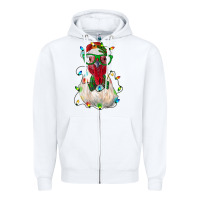 White christmas rooster Zipper Hoodie - RanaPortraitStore