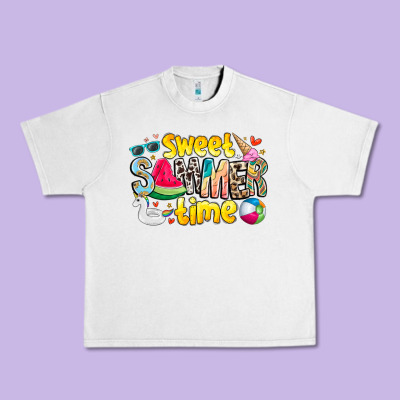 Summer Time Urban Heavy Tee Designed By Cowhidedigitalart