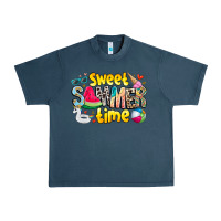 Midnight Navy summer time Urban Heavy Tee - CowhideDigitalArt