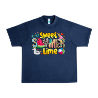 Navy summer time Urban Heavy Tee - CowhideDigitalArt