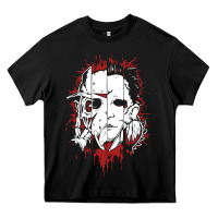 Black friends horror face mashup horror movies halloween Heavy Core Tee - artisFamous