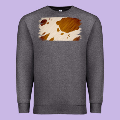 Cowhide Lightbrown Premium Sweatshirt Designed By Jasminsmagicworld