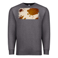 Charcoal Heather Cowhide Lightbrown Premium Sweatshirt - Jasminsmagicworld