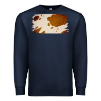 Navy Cowhide Lightbrown Premium Sweatshirt - Jasminsmagicworld