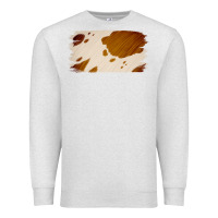 Oatmeal Heather Cowhide Lightbrown Premium Sweatshirt - Jasminsmagicworld