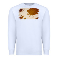 White Cowhide Lightbrown Premium Sweatshirt - Jasminsmagicworld