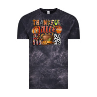 Cloud Black Thankful Little Mon Vintage Tee - CowhideDigitalArt