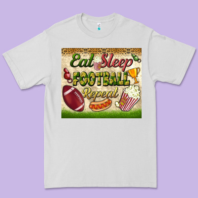 Eat Sleep Football Repeat Tumbler Premium Tee Designed By Bundleandbundleshop
