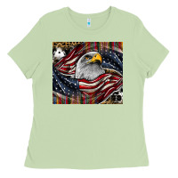Matcha American eagle Ladies Tee - CowhideDigitalArt