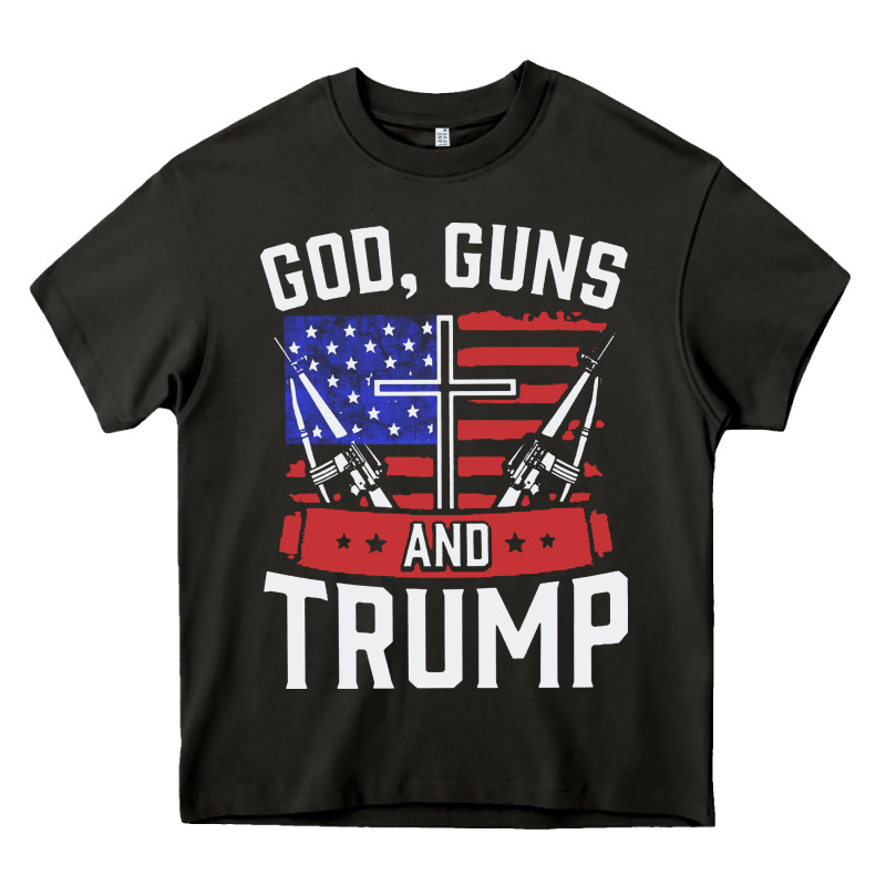 God Guns And Trump Heavy Core Tee by artisFamous | Teevron