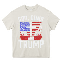 Cream god guns and trump Heavy Core Tee - artisFamous