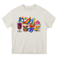 Cream lgbt coffee cups Heavy Core Tee - FaDigitalArtStudio