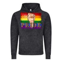 Vintage Black lgbtq  flag and hand pride Vintage Hoodie - Artiststas