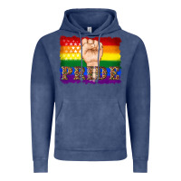 Vintage Denim lgbtq  flag and hand pride Vintage Hoodie - Artiststas
