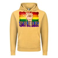 Vintage Mustard lgbtq  flag and hand pride Vintage Hoodie - Artiststas