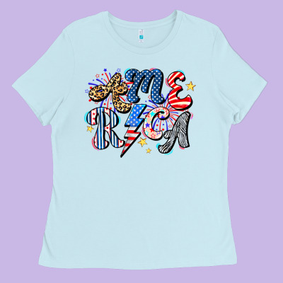 America Ladies Tee Designed By Cowhidedigitalart