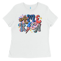 White America Ladies Tee - CowhideDigitalArt