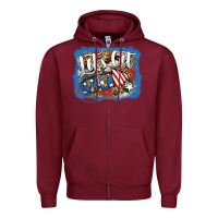 Burgundy Let's Get Lit Zipper Hoodie - Jasminsmagicworld