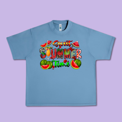 Summer Time Urban Heavy Tee Designed By Cowhidedigitalart