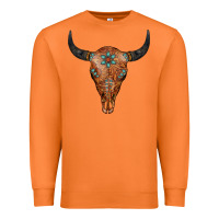 Carrot Western Tooled Leather Bull Skull Premium Sweatshirt - Jasminsmagicworld
