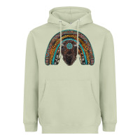 Matcha western rainbow with bison Heavyweight Hoodie - RanaPortraitStore