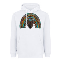 White western rainbow with bison Heavyweight Hoodie - RanaPortraitStore