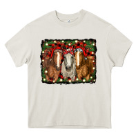 Cream Christmas horses Heavy Core Tee - RanaPortraitStore