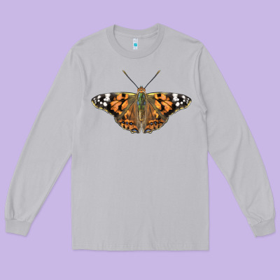 Painted Lady Long Sleeve Tee Designed By Lillyallendesigns