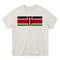 Cream kenya flag Heavy Core Tee - artisFamous