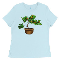Baby Blue Guava Tree Bonsai Illustrations Ladies Tee - LillyAllenDesigns