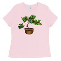 Bubblegum Pink Guava Tree Bonsai Illustrations Ladies Tee - LillyAllenDesigns