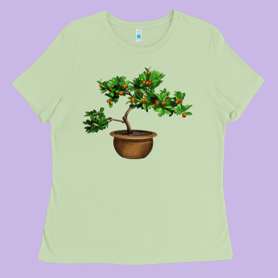 Guava Tree Bonsai Illustrations Ladies Tee Designed By Lillyallendesigns
