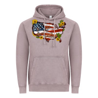 Vintage Zinc usa map with sunflower and cactus Vintage Hoodie - Artiststas