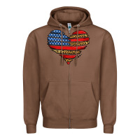 Chestnut american leopard brushstroke heart Zipper Hoodie - Jasminsmagicworld