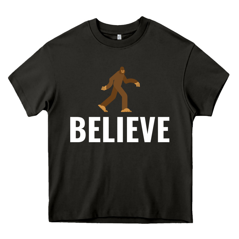 Believe Bigfoot White Heavy Core Tee by artisFamous | Teevron