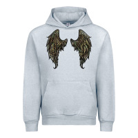 Heather Grey leopard camouflage wings Urban Hoodie - RanaPortraitStore