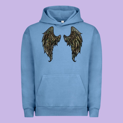 Leopard Camouflage Wings Urban Hoodie Designed By Ranaportraitstore
