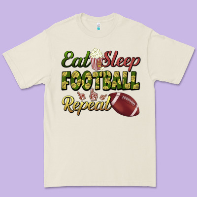 Eat Sleep Football Repeat Premium Tee Designed By Bundleandbundleshop