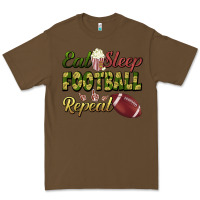 Cacao eat sleep football repeat Premium Tee - BundleAndBundleShop
