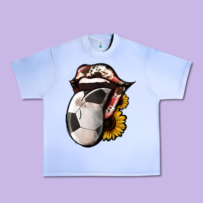 Soccer Tongue Urban Heavy Tee Designed By Jasminsmagicworld