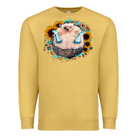 Antique Gold Sunflower Leopard Hedgehog Premium Sweatshirt - Jasminsmagicworld