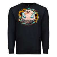 Black Sunflower Leopard Hedgehog Premium Sweatshirt - Jasminsmagicworld