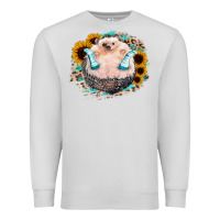 Dove Grey Sunflower Leopard Hedgehog Premium Sweatshirt - Jasminsmagicworld