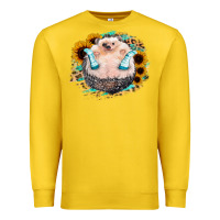 Lemon Sunflower Leopard Hedgehog Premium Sweatshirt - Jasminsmagicworld