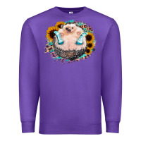 Purple Sunflower Leopard Hedgehog Premium Sweatshirt - Jasminsmagicworld