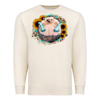 Sandshell Sunflower Leopard Hedgehog Premium Sweatshirt - Jasminsmagicworld