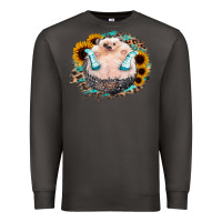 Smoke Sunflower Leopard Hedgehog Premium Sweatshirt - Jasminsmagicworld