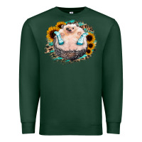 Sports Green Sunflower Leopard Hedgehog Premium Sweatshirt - Jasminsmagicworld