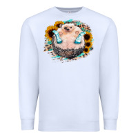 White Sunflower Leopard Hedgehog Premium Sweatshirt - Jasminsmagicworld