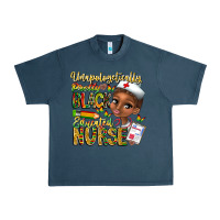 Midnight Navy unapologetically pretty black educated nurse Urban Heavy Tee - CowhideDigitalArt